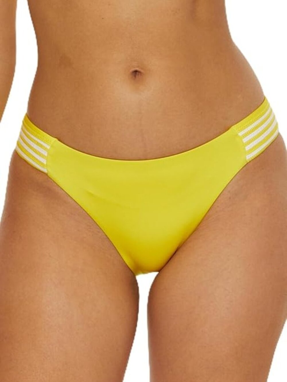Trina Turk 'Monaco' Striped Tab-Side Hipster Bikini Bottom, Desert Sun Yellow